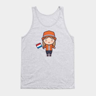 Cute Patriotic Dutch Girl Tank Top